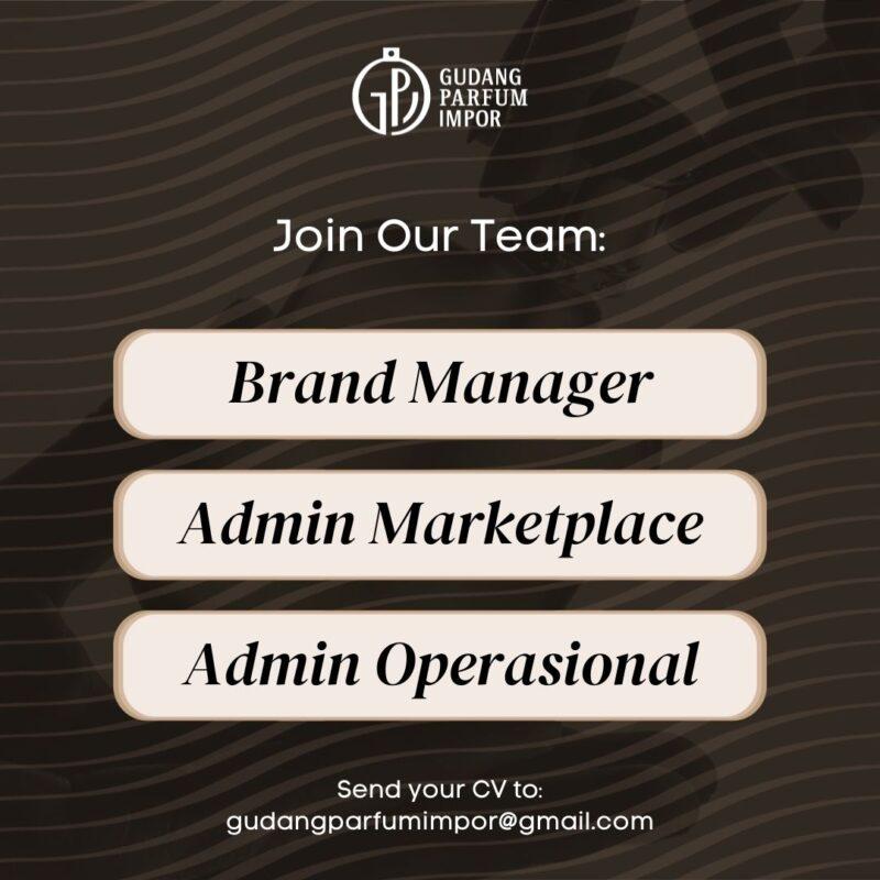 Lowongan Kerja Brand Manager Admin Marketplace Admin Operasional Di