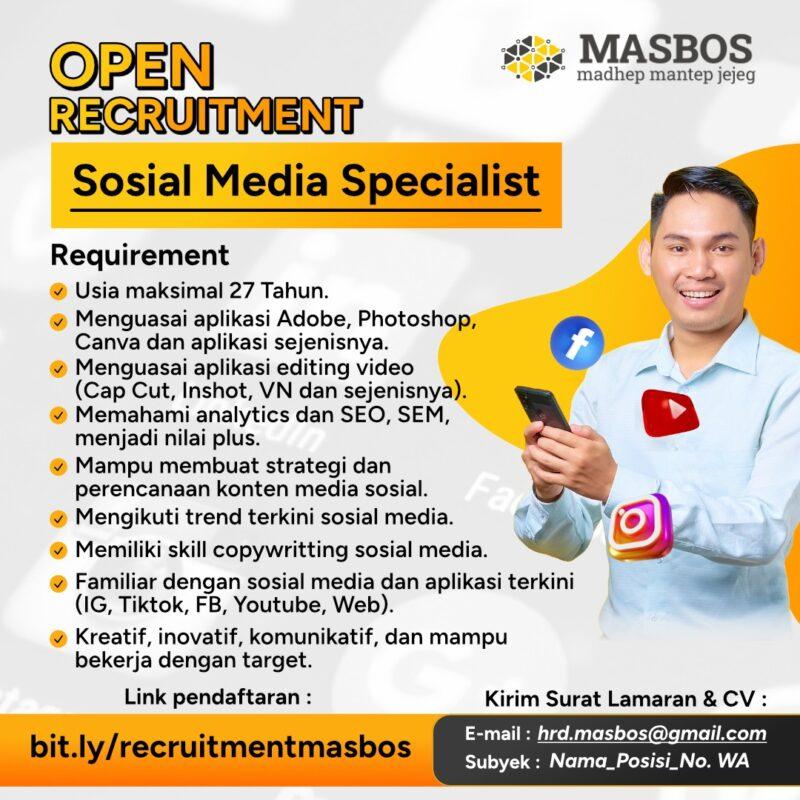 Lowongan Kerja Social Media Specialist Di Masbos Lokerjogja Id