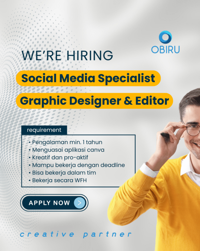 Lowongan Kerja Social Media Specialist Graphic Designer Editor Di