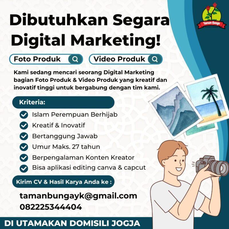 Lowongan Kerja Digital Marketing Foto Produk Dan Video Produk Di Taman