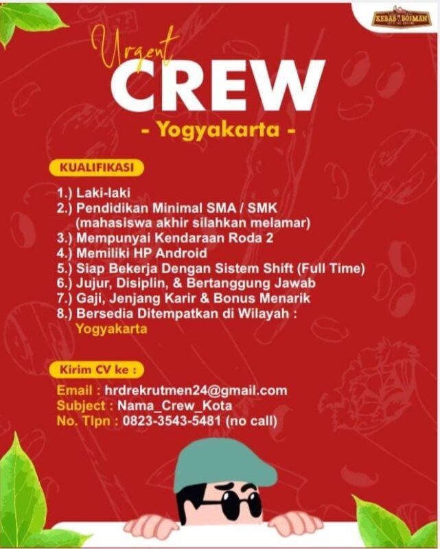 Lowongan Kerja Crew Outlet Di Ud Bosman Lokerjogja Id