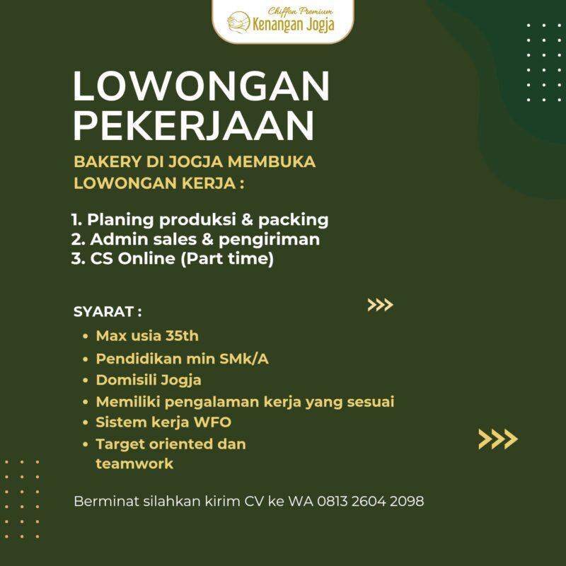 Lowongan Kerja Planning Produksi Packing Admin Sales Pengiriman