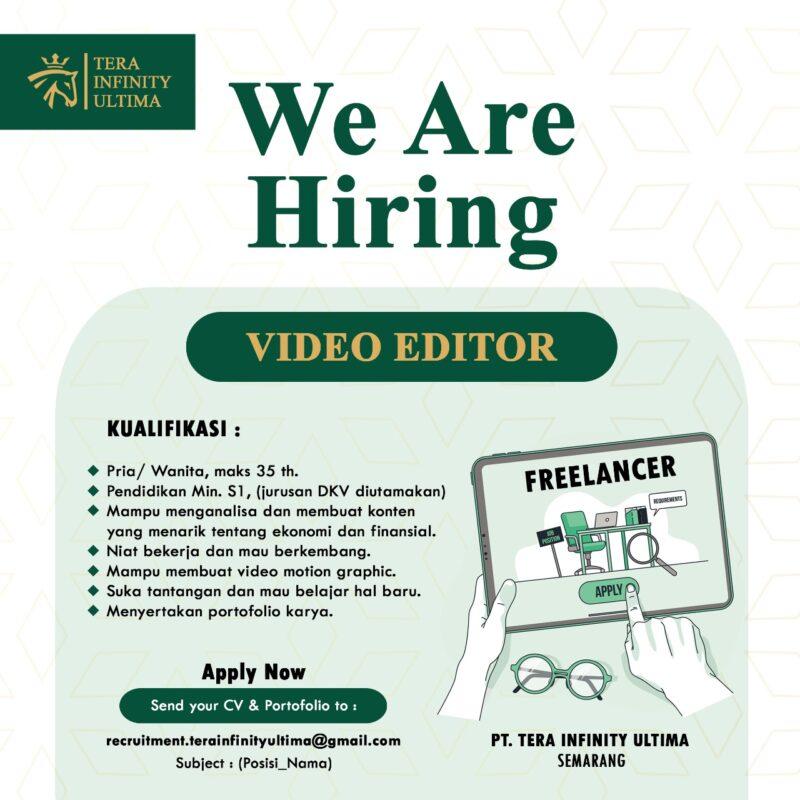 Lowongan Kerja Video Editor Di CV Tera Infinity Ultima LokerJogja ID