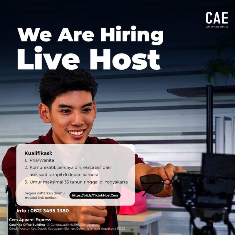 Lowongan Kerja Live Host Di Cera Apparel Express LokerJogja ID