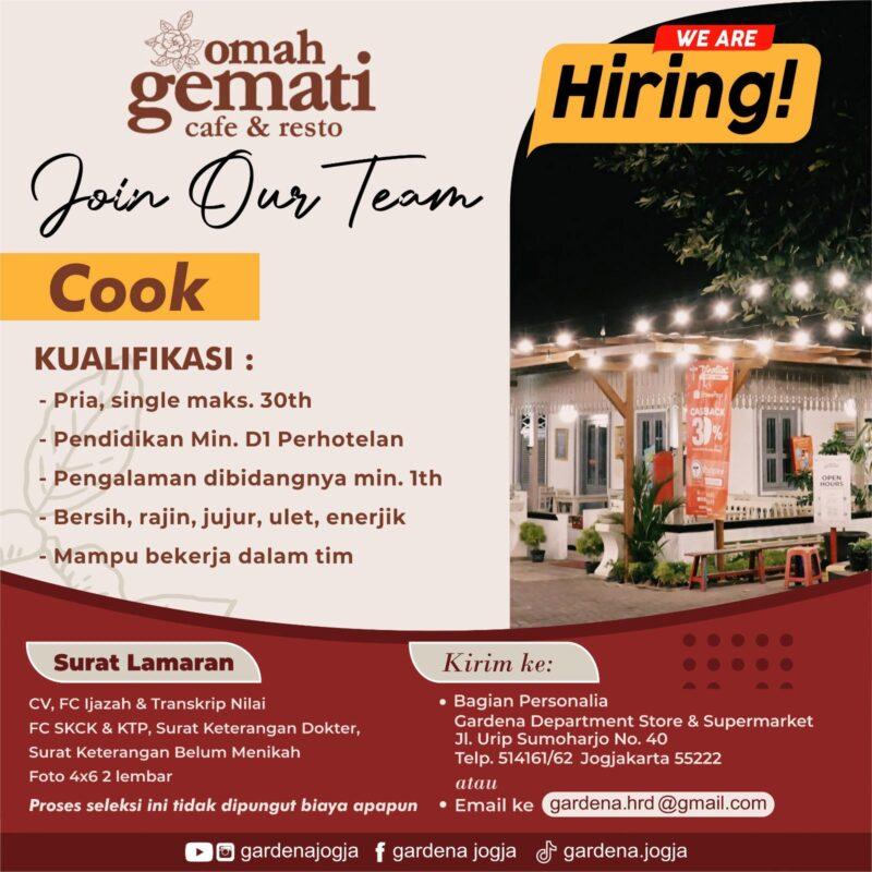 Lowongan Kerja Cook Di Omah Gemati Cafe Resto LokerJogja ID