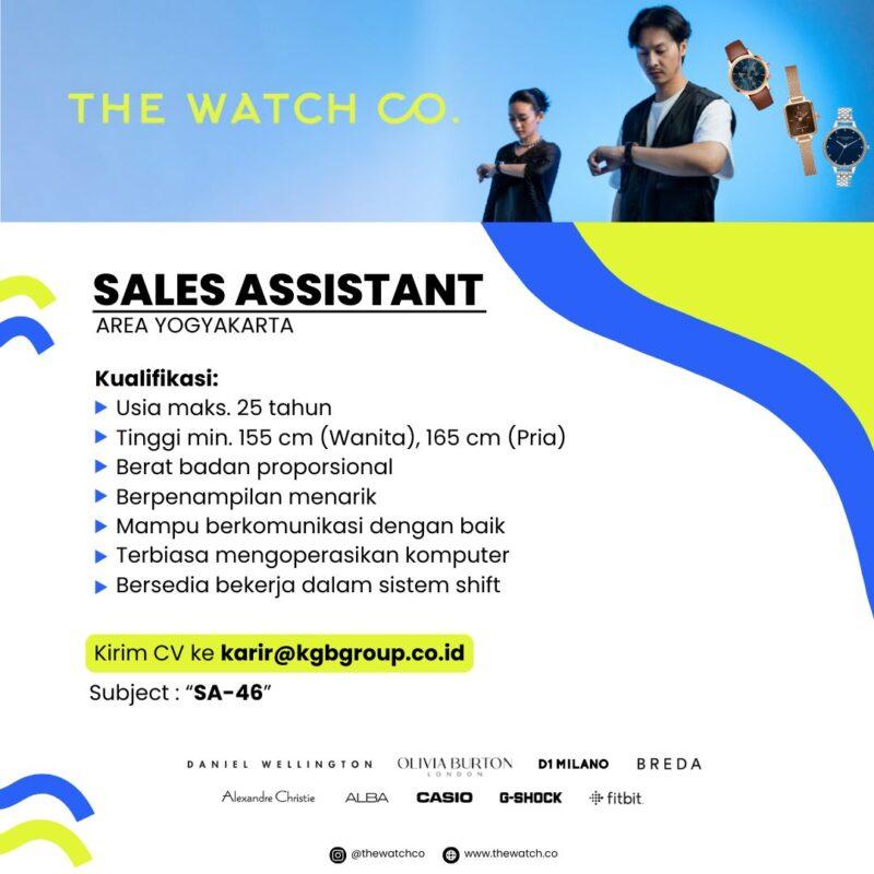 Lowongan Kerja Sales Assistant Di PT Kami Gawi Berjaya The Watch Co