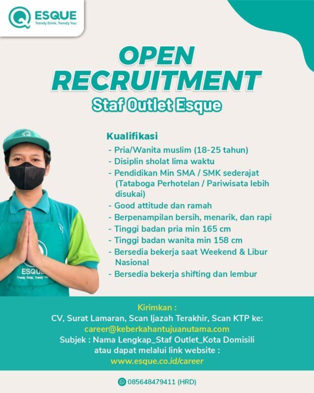 Lowongan Kerja Crew Outlet Esque Dan Frujak Di Esque Indonesia