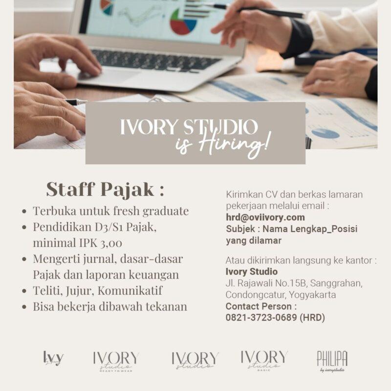 Lowongan Kerja Staff Pajak Data Entry Quality Control Jahit