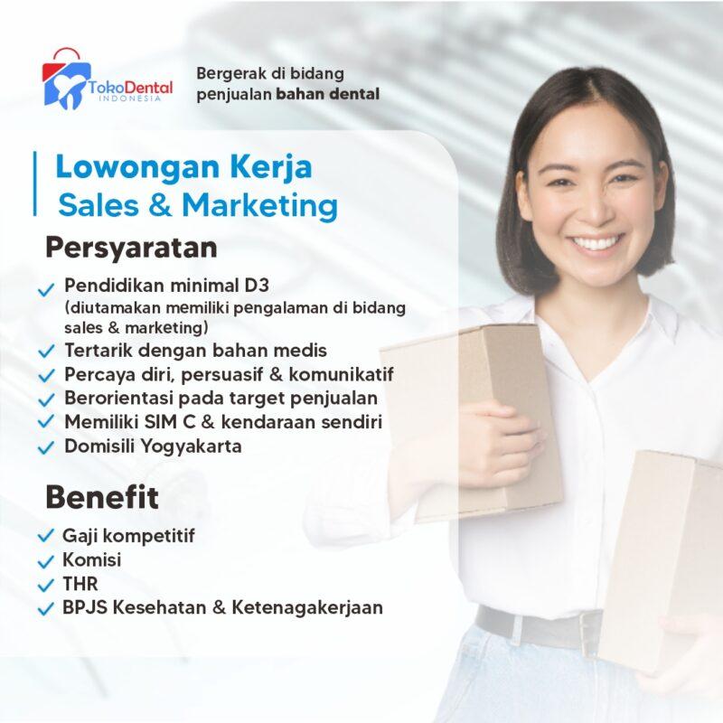 Lowongan Kerja Sales Marketing Di Pt Toko Dental Indonesia Lokerjogja Id