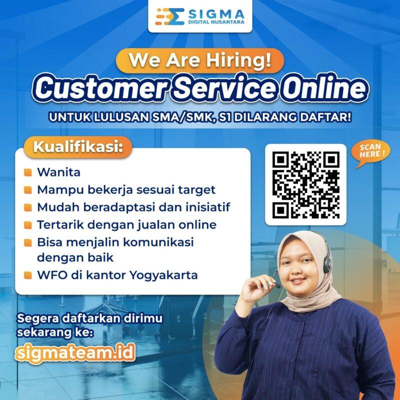 Lowongan Kerja Customer Service Online Di Pt Sigma Digital Nusantara