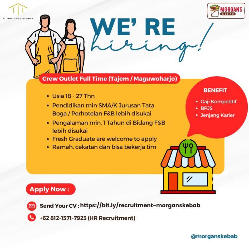 Lowongan Kerja Crew Outlet Full Part Time Cook Helper Di PT Trinity