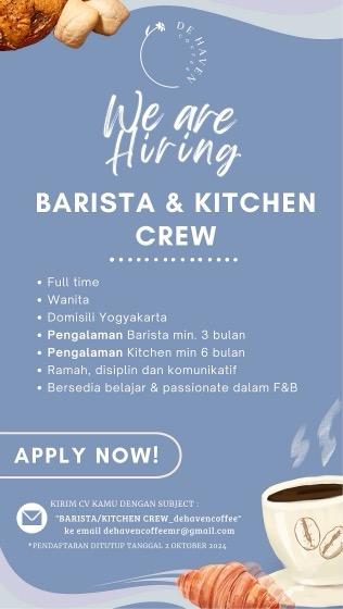 Lowongan Kerja Barista Kitchen Di Dehaven Coffee LokerJogja ID