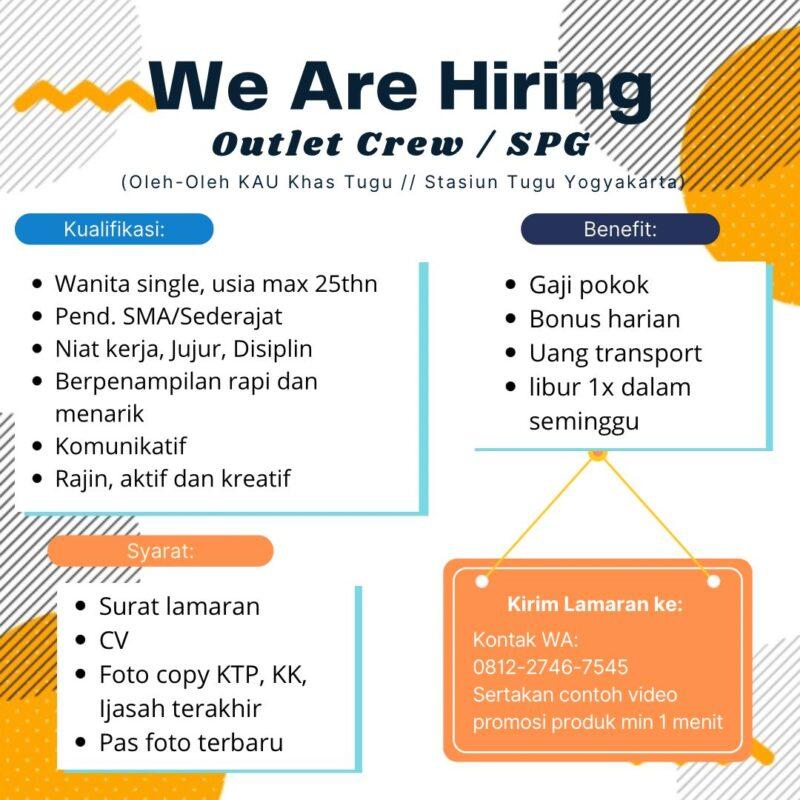 Lowongan Kerja Crew Outlet SPG Di Oleh Oleh KAU Khas Jogja LokerJogja ID