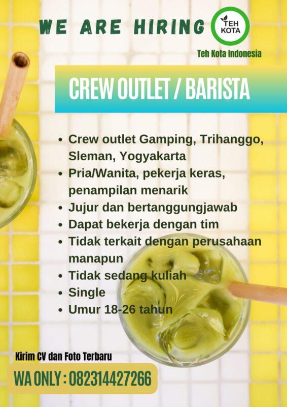 Lowongan Kerja Crew Outlet Barista Di Teh Kota Indonesia LokerJogja ID