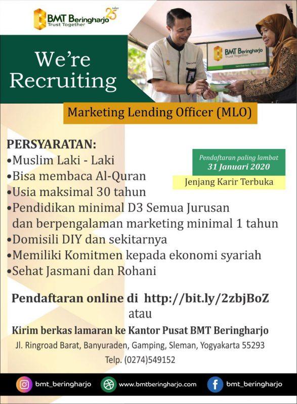 Lowongan Kerja Marketing Lending Officer Mlo Di Bmt Beringharjo Lokerjogja Id