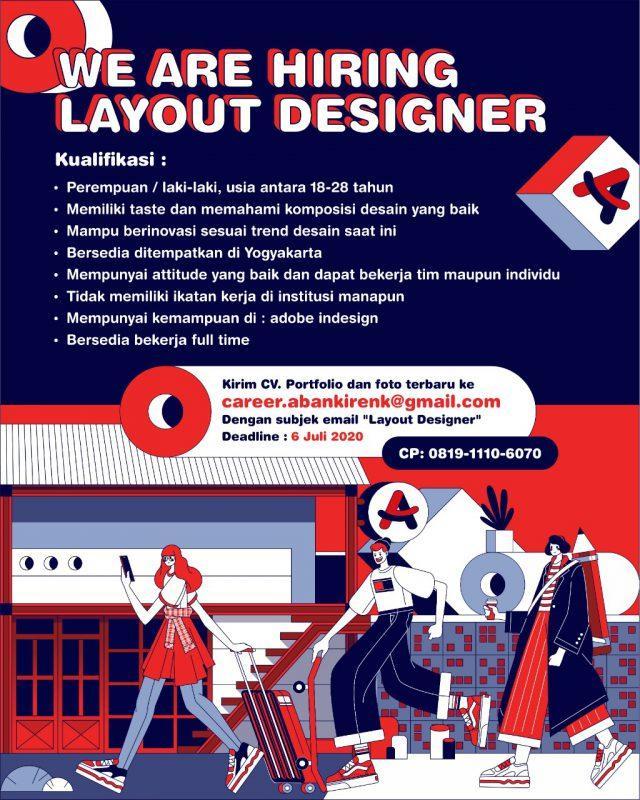 Lowongan Kerja Layout Designer di CV. Abankirenk Kreatif  