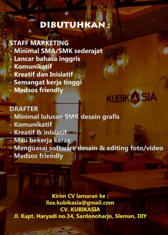 Lowongan Kerja Staf Marketing - Drafter di CV. Kubikasia - LokerJogja.ID