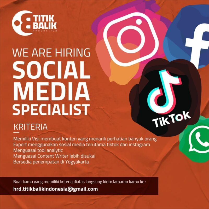 Lowongan Kerja Social Media Specialist di Titik Balik