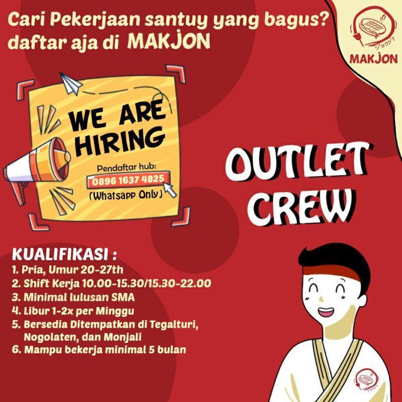 Lowongan Kerja Outlet Crew - Supervisor Outlet di PT. Nova Starlight