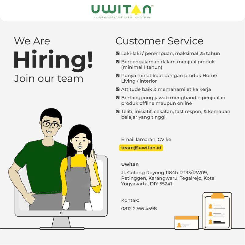 Lowongan Kerja Customer Service di Uwitan - LokerJogja.ID