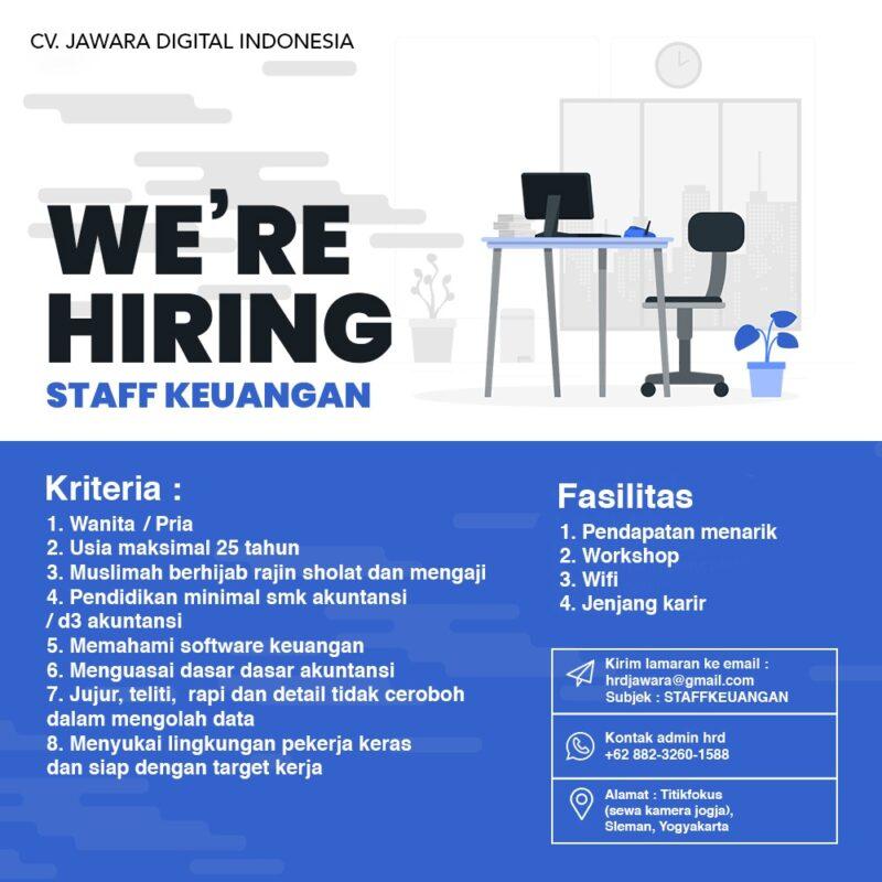 Lowongan Kerja Staff Keuangan Di Cv. Jawara Digital Indonesia (jda 