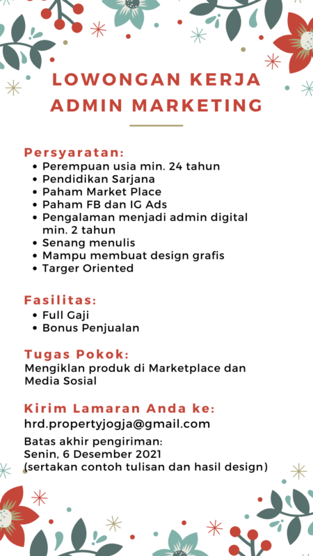 Lowongan Kerja Admin Marketing Di Jogja Properti - LokerJogja.ID