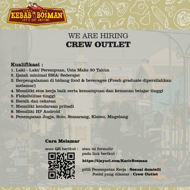 Lowongan Kerja Crew Outlet Di Cv Bosman Foods Indonesia Lokerjogjaid 