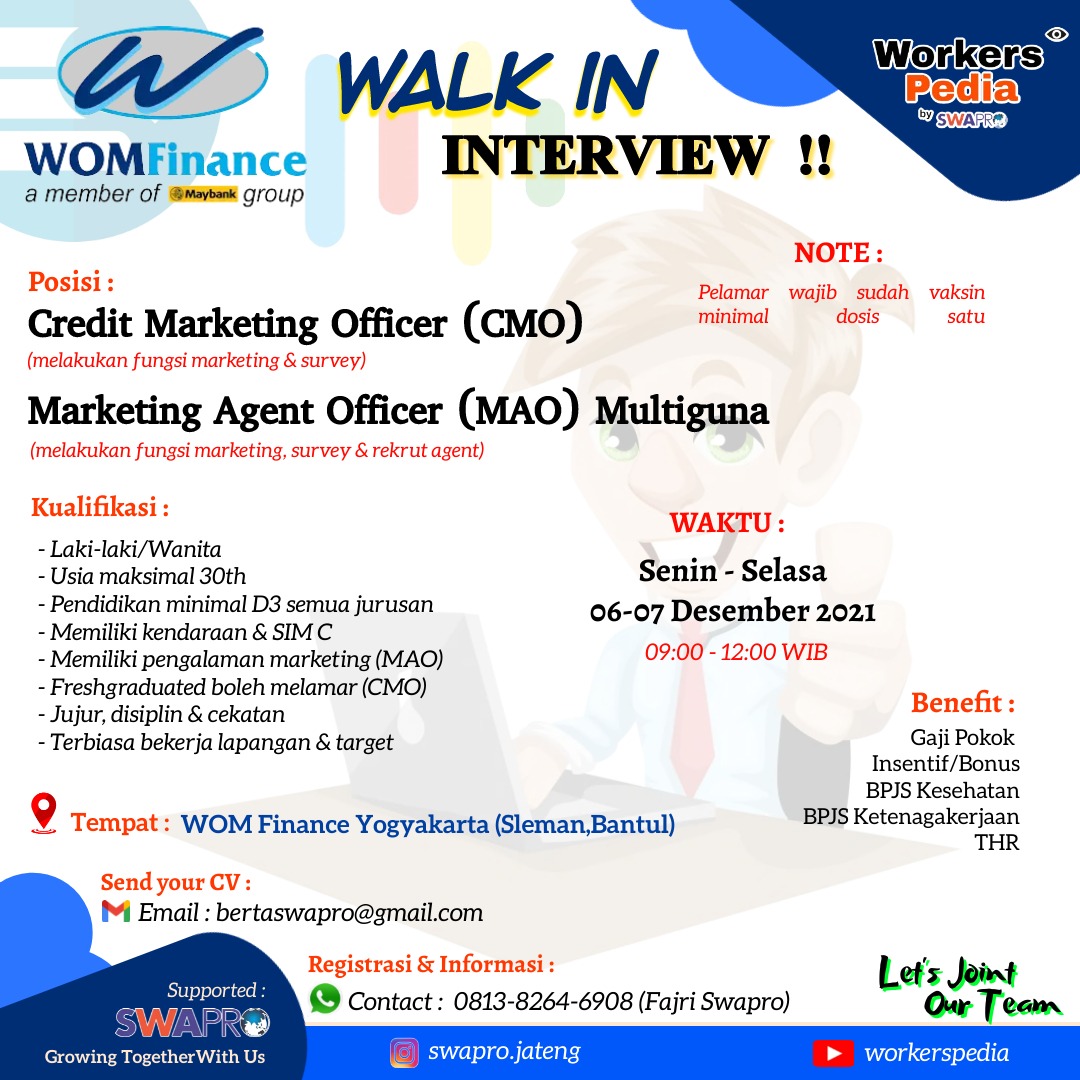 Lowongan Kerja Credit Marketing Officer (CMO) - Marketing Agent Officer