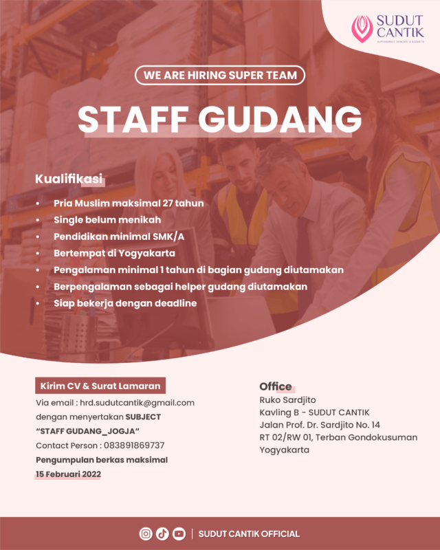 Lowongan Kerja Staff Gudang Di Cv Sudut Cantik Lokerjogja Id