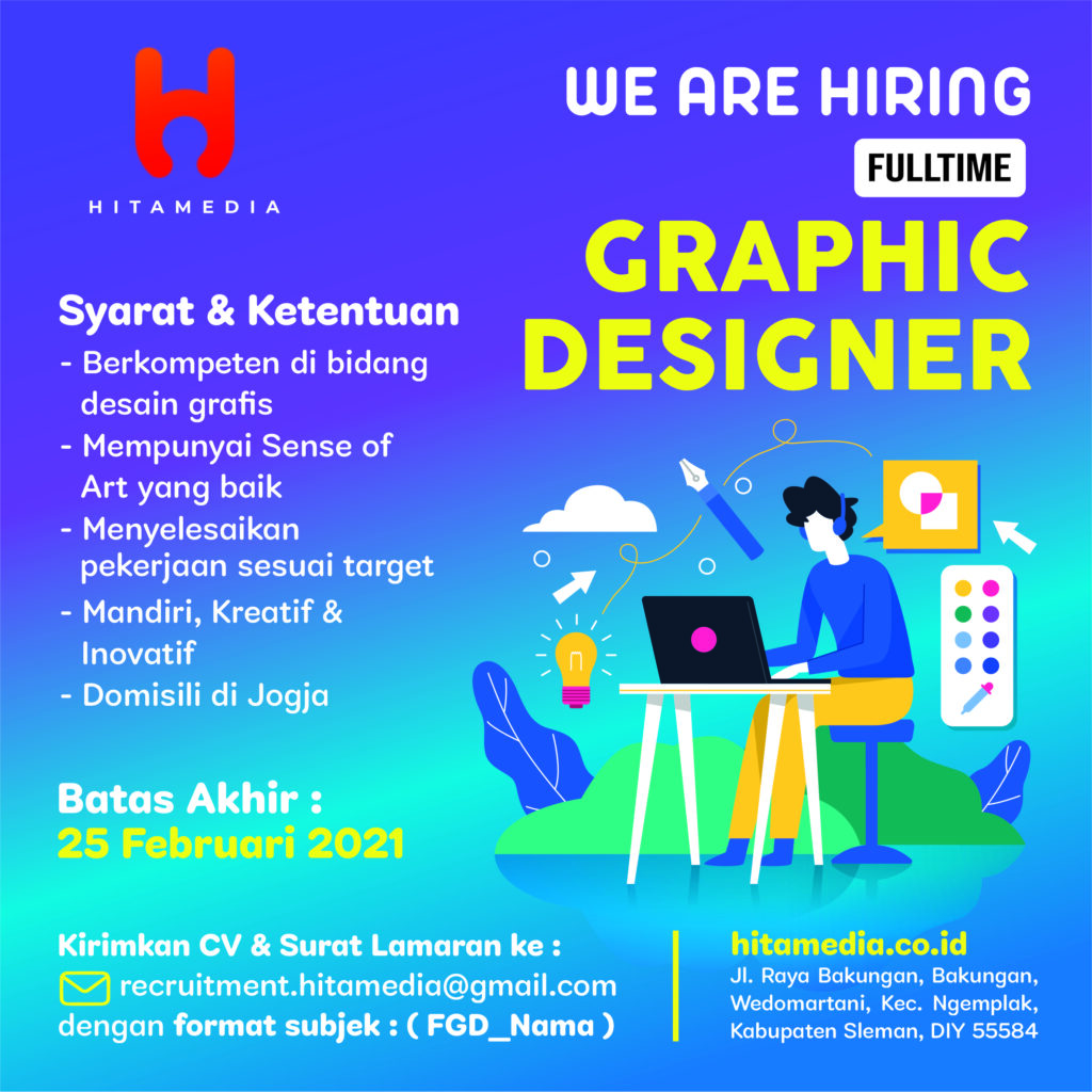 Lowongan Kerja Full Time Graphic Designer Di Hitamedia - LokerJogja.ID