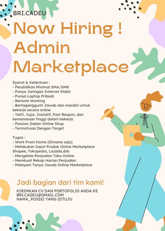 Lowongan Kerja Admin Marketplace Remote Work Di