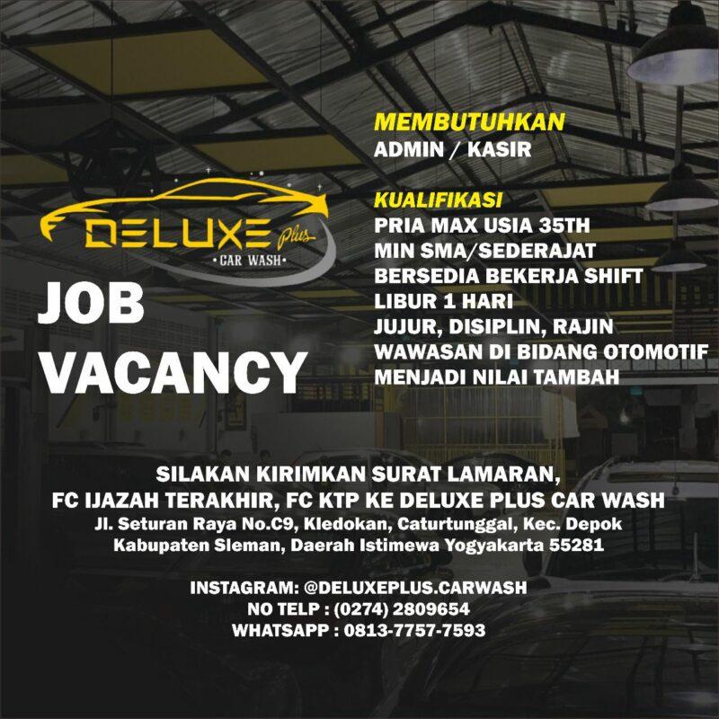 Lowongan Kerja Admin Kasir Di Deluxe Plus Carwash Lokerjogja Id