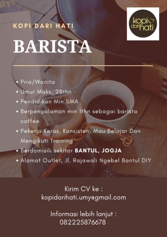 Lowongan Kerja Barista Di Kopi Dari Hati Lokerjogjaid 3249