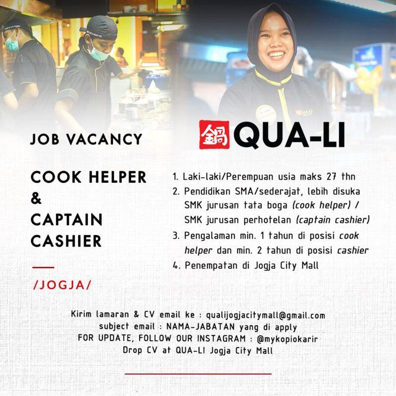 Lowongan Kerja cook helper di qq kopitiam resto