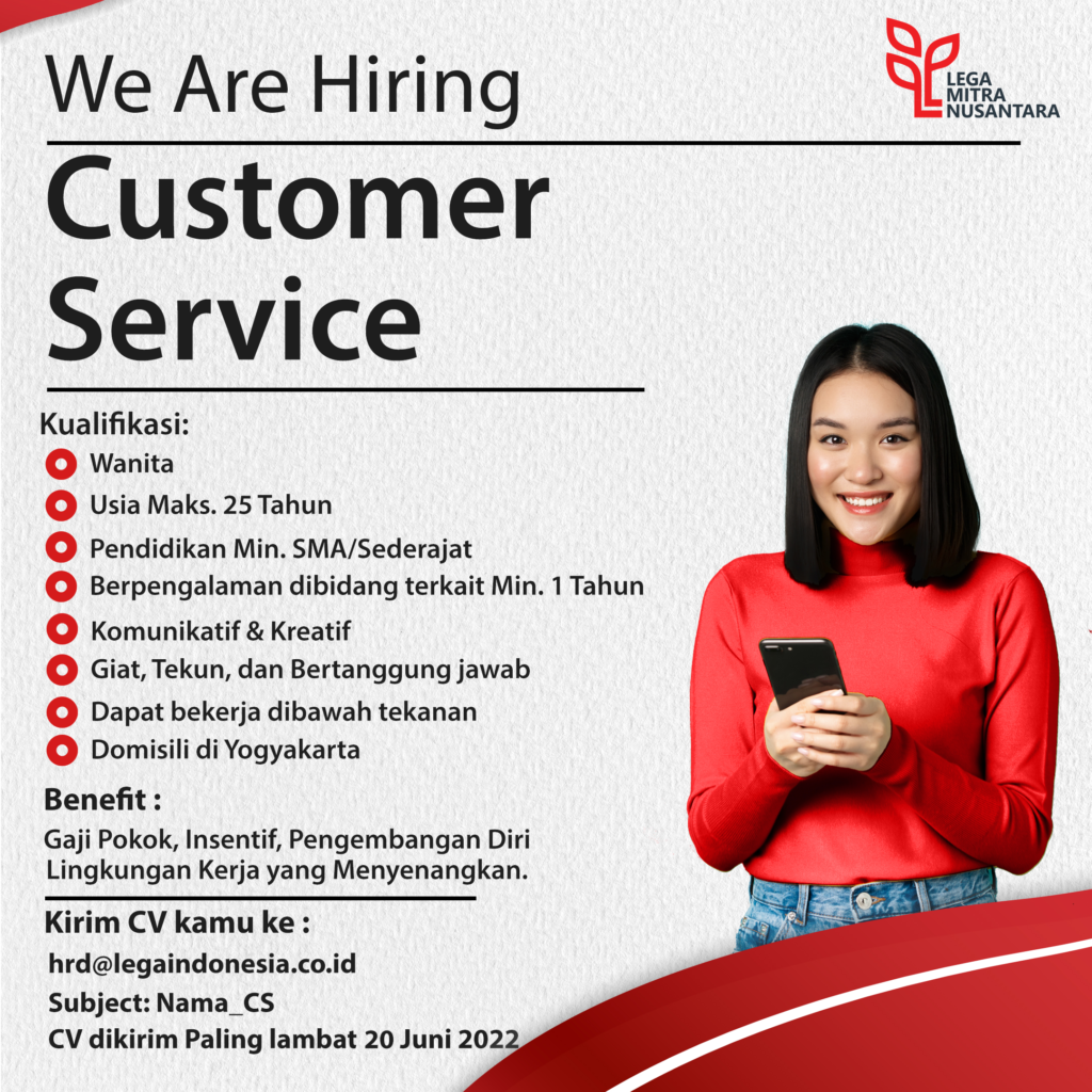 Lowongan Kerja Customer Service - Talent Content Di Lega Mitra ...