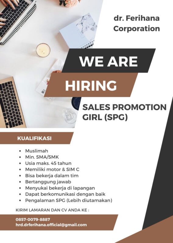 Lowongan Kerja Tim Leader Brand Kosmetik & Salon - Sales Promotion Girl ...