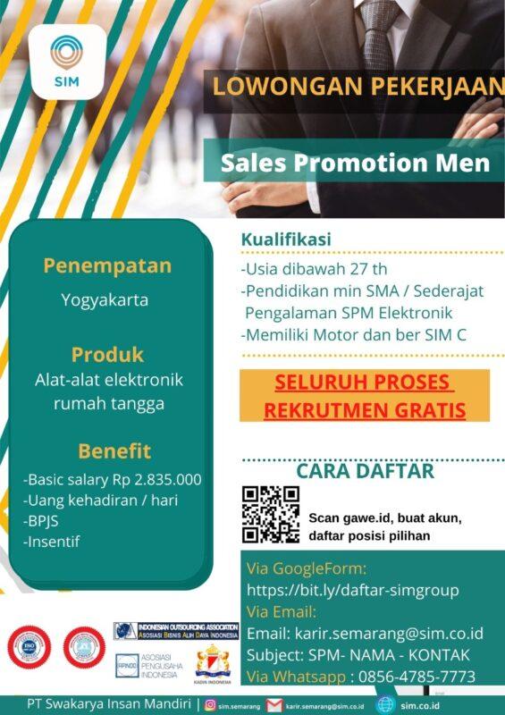 Lowongan Kerja Sales Promotion Man (SPM) Elektronik di PT. Swakarya ...