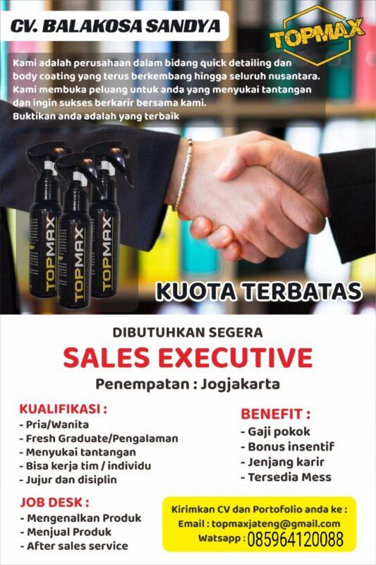 Lowongan Kerja Sales Executive Di CV. Balakosa Sandya - LokerJogja.ID