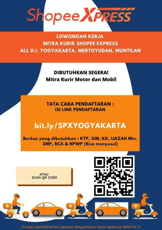 Lowongan Kerja Mitra Kurir Motor & Mobil Di Shopee Xpress - LokerJogja.ID