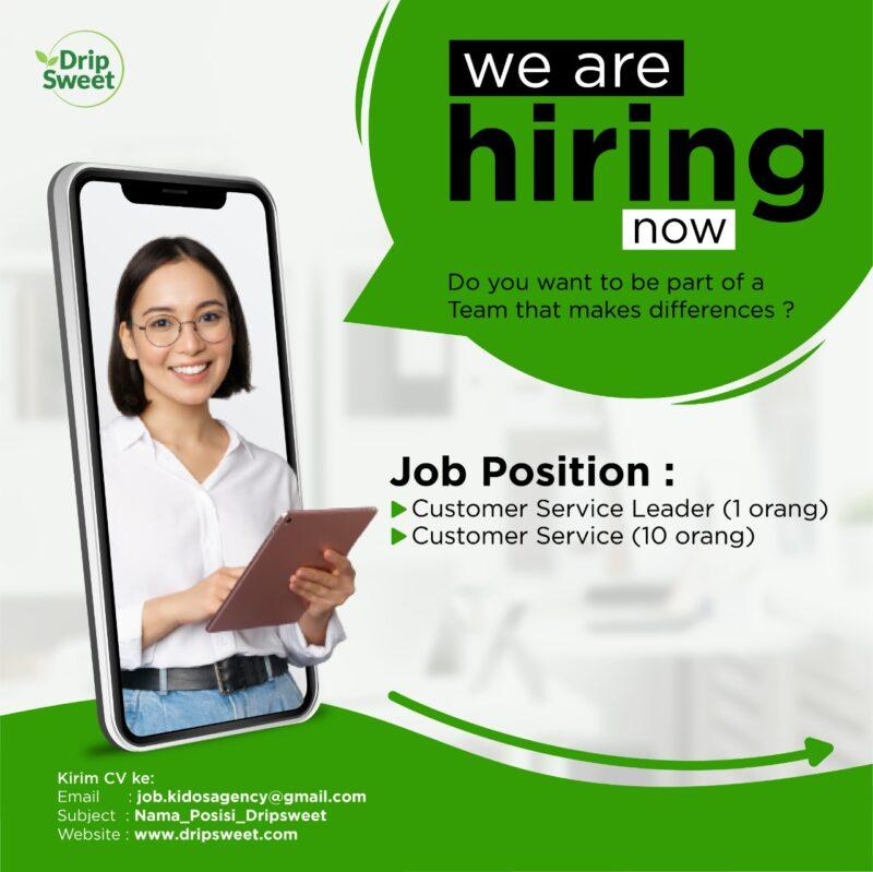 Lowongan Kerja Customer Service Leader Customer Service Di Dripsweet Lokerjogja Id