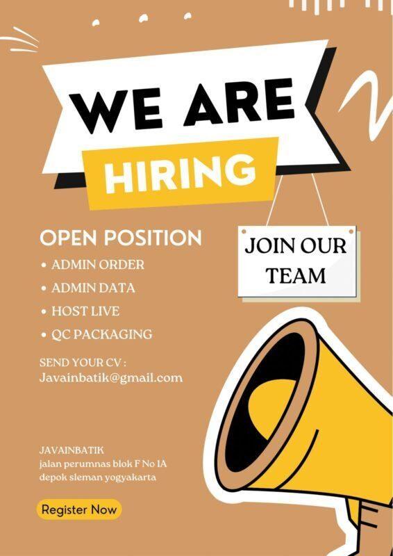 Lowongan Kerja Admin Order Admin Data Host Live QC Packaging Di Javainbatik LokerJogja ID