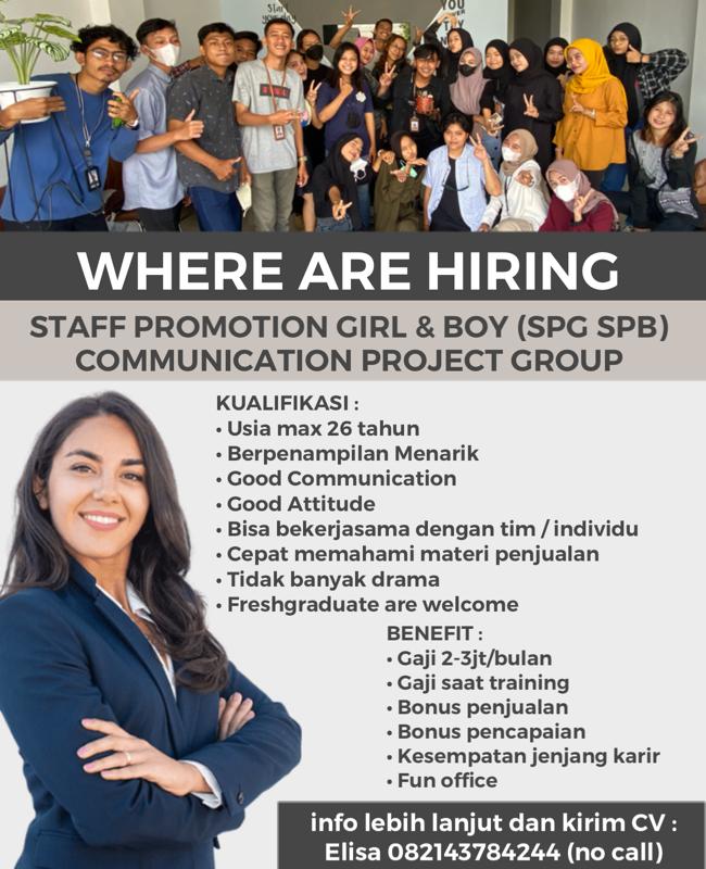 Lowongan Kerja Staff Promotion Spg Spb Di Mf Group Lokerjogja Id