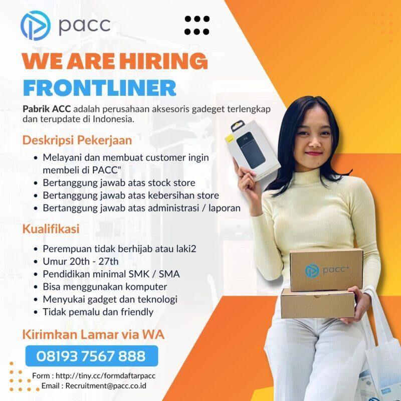 Lowongan Kerja Frontliner - HRD Staff di PT. Pabrik ACC Sukses