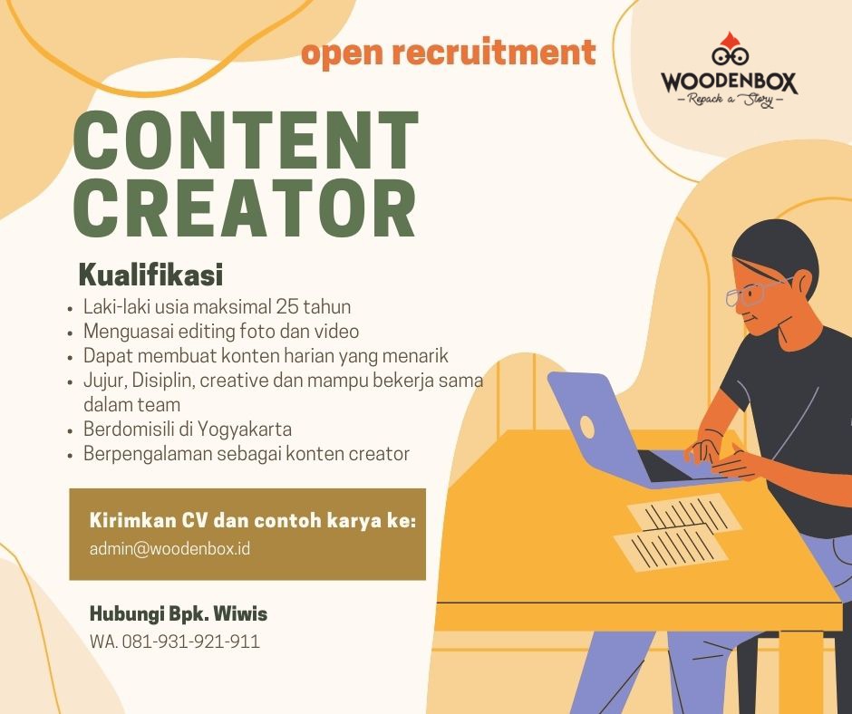 Lowongan Kerja Content Creator Di Woodenbox Lokerjogja Id