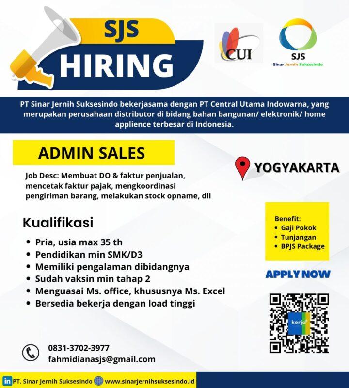 Lowongan Kerja Admin Sales - Driver Care Di PT. Sinar Jernih Suksesindo ...