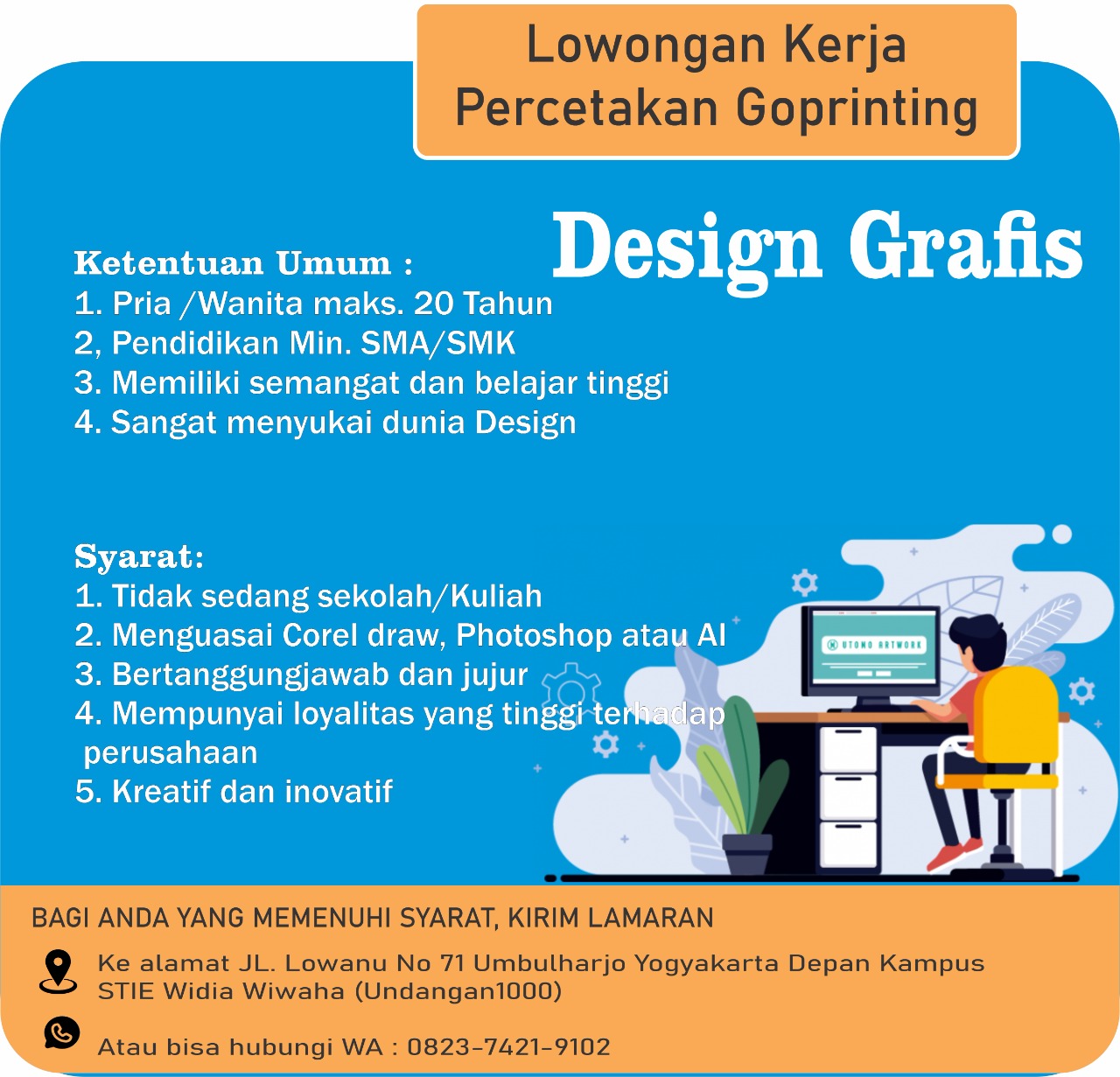 Lowongan Kerja Design Grafis Di Percetakan GoPrinting - LokerJogja.ID