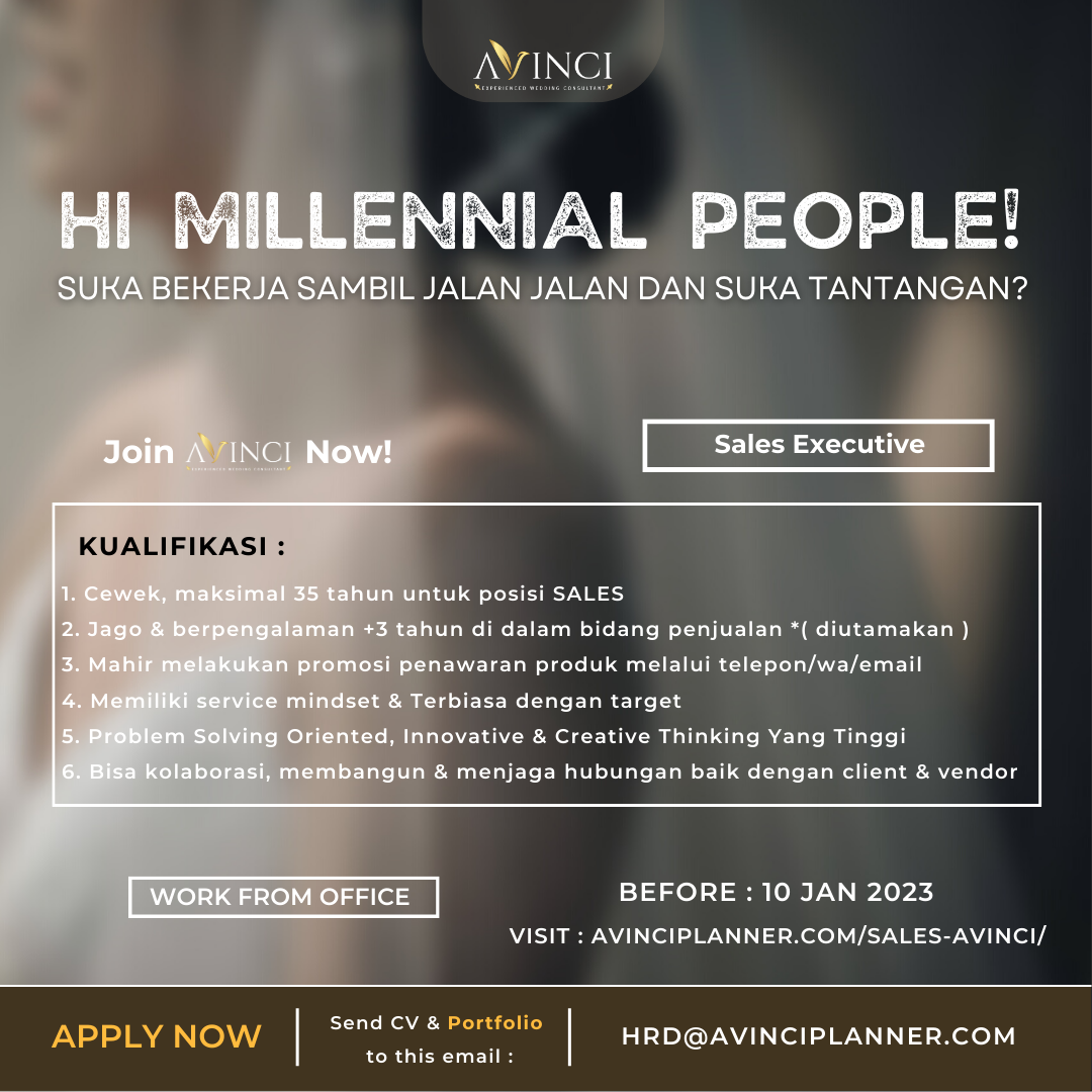 Lowongan Kerja Sales Executive Di Avinci Lokerjogja Id