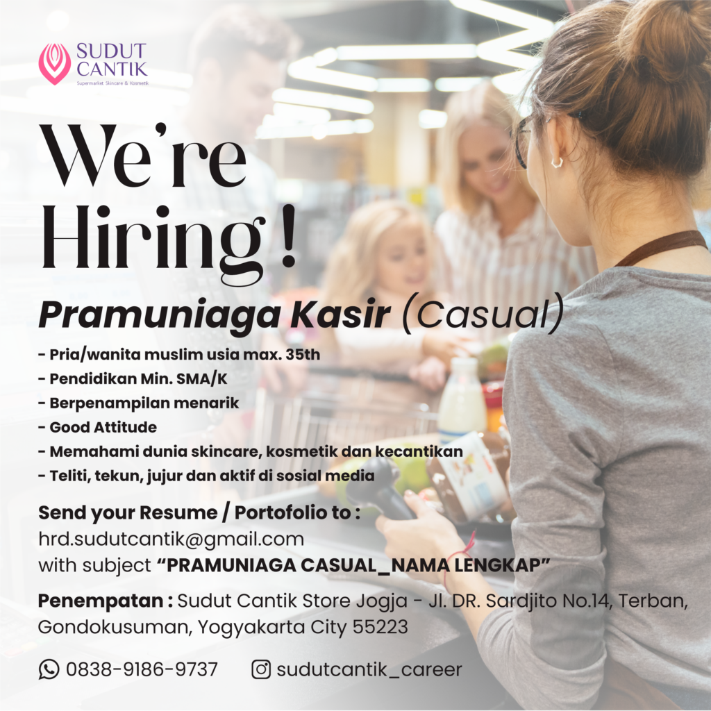 Lowongan Kerja Pramuniaga Kasir Casual Di Cv Sudut Cantik Lokerjogja Id