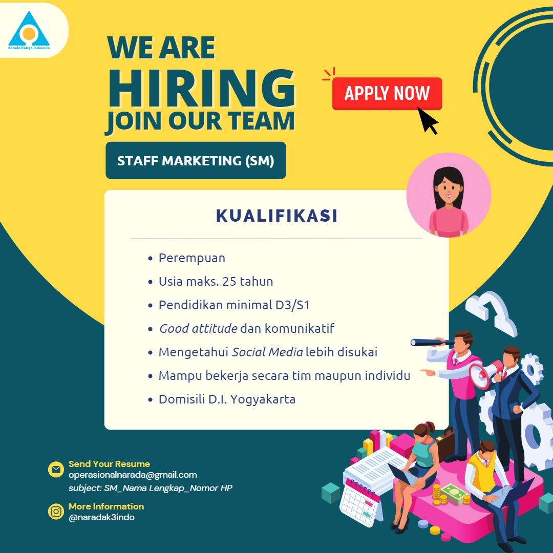 Lowongan Kerja Marketing - Staff Operasional di PT. Narada Katiga ...