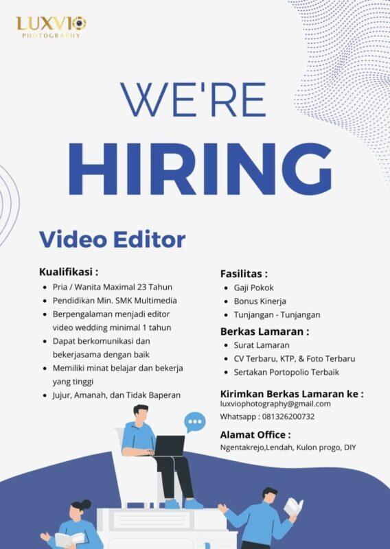 Lowongan Kerja Video Editor Di Luxvio Photography Lokerjogja Id